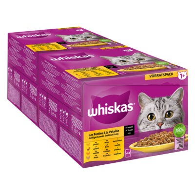 48x85g Whiskas 1+  szárnyasválogatás szószban nedves macskatáp - Kisállat kiegészítők webáruház - állateledelek