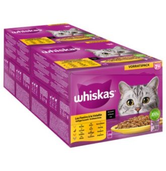 48x85g Whiskas 7+ Senior szárnyasválogatás szószban nedves macskatáp - Kisállat kiegészítők webáruház - állateledelek