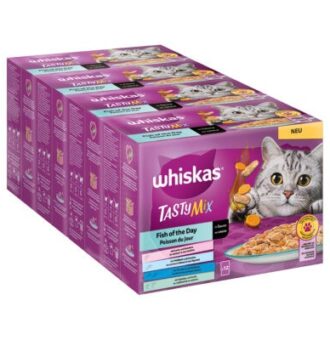48x85g Whiskas Tasty Mix hal minden napra szószban nedves macskatáp - Kisállat kiegészítők webáruház - állateledelek