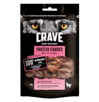 55g Crave Protein Chunks lazac kutyasnack - Kisállat kiegészítők webáruház - állateledelek