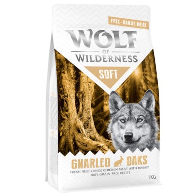 5x1kg Wolf of Wilderness "Soft - Gnarled Oaks" - szabad tartású csirke & nyúl száraz kutyatáp - Kisállat kiegészítők webáruház - állateledelek