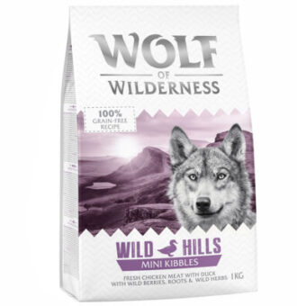 5x1kg Wolf of Wilderness Mini "Wild Hills" - kacsa száraz kutyatáp - Kisállat kiegészítők webáruház - állateledelek
