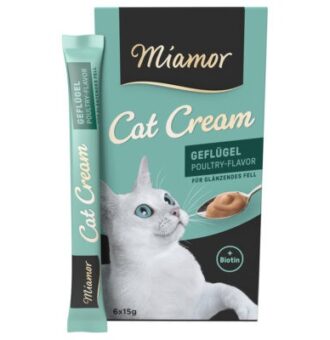 66x15g Miamor Cat Cream szárnyaskrém macskasnack - Kisállat kiegészítők webáruház - állateledelek