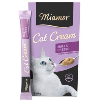66x15g Miamor Cat Snack malátakrémmel & sajttal macskasnack - Kisállat kiegészítők webáruház - állateledelek