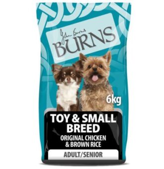 2x6kg Burns Adult & Senior Original Toy & Small Breed csirke & rizs száraz kutyatáp - Kisállat kiegészítők webáruház - állateledelek