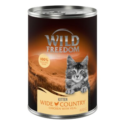 12x400g Wild Freedom Kitten Wide Country - borjú & csirke nedves macskatáp - Kisállat kiegészítők webáruház - állateledelek