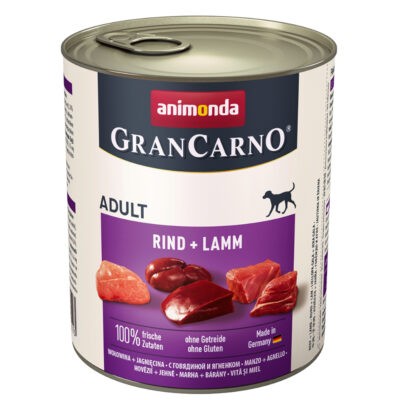 24x800g animonda GranCarno Original Adult marha & bárány nedves kutyatáp - Kisállat kiegészítők webáruház - állateledelek