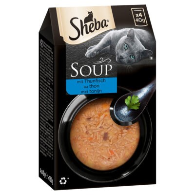 40x40g Sheba Classic Soup tonhal tasakos nedves macskatáp - Kisállat kiegészítők webáruház - állateledelek