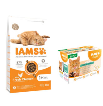 IAMS for Vitality Sensitive Digestion Adult & Senior pulyka - Adult Cat csirke + Szószban (12 x 85 g) - Kisállat kiegészítők webáruház - állateledelek