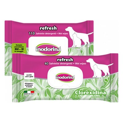 Inodorina Klórhexidin törlőkendők kutyáknak 12x40db - Kisállat kiegészítők webáruház - állateledelek