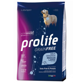 10kg Sole & Potatoes Adult M/L Grain Free Prolife száraz kutyatáp - Kisállat kiegészítők webáruház - állateledelek