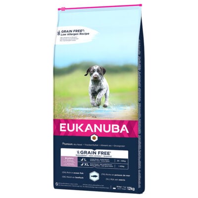 2x12kg Eukanuba Grain Free Puppy Large Breed lazaccal száraz kutyatáp - Kisállat kiegészítők webáruház - állateledelek