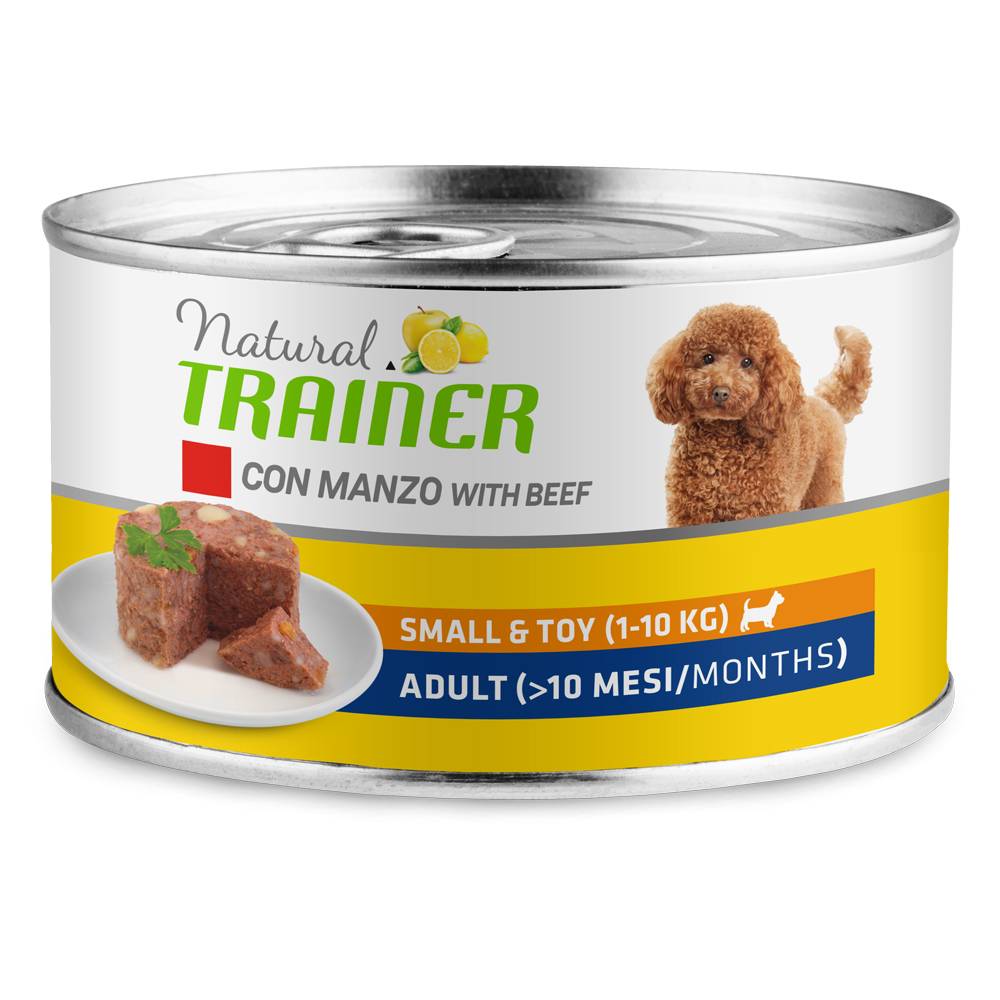 24x150g Natural Trainer Small & Toy Adult marhahús nedves kutyatáp - Kisállat kiegészítők webáruház - állateledelek