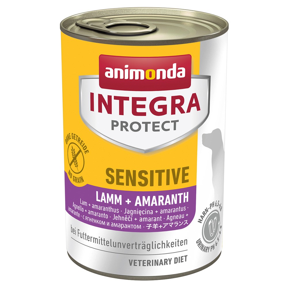 12x400g Animonda Integra Protect Sensitive bárány & amaránt nedves kutyatáp - Kisállat kiegészítők webáruház - állateledelek