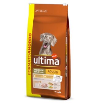 2x18kg Ultima Medium/Maxi Adult csirke & rizs száraz kutyatáp - Kisállat kiegészítők webáruház - állateledelek