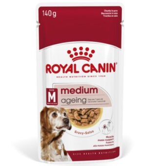 20x140g Royal Canin Medium Ageing szószban nedves kutyatáp - Kisállat kiegészítők webáruház - állateledelek