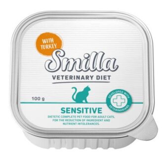 24x100g Smilla Veterinary Diet Sensitive pulyka nedves macskatáp - Kisállat kiegészítők webáruház - állateledelek