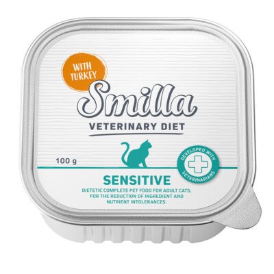 24x100g Smilla Veterinary Diet Sensitive pulyka nedves macskatáp - Kisállat kiegészítők webáruház - állateledelek