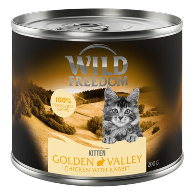 24x200g Wild Freedom Kitten Kitten "Wide Country" - nyúl & csirke nedves macskatáp - Kisállat kiegészítők webáruház - állateledelek