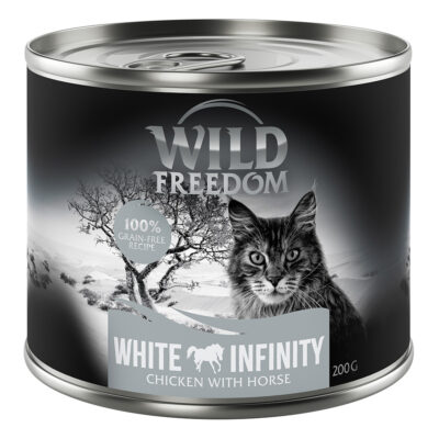24x200g Wild Freedom White Infinity - csirke & ló nedves macskatáp - Kisállat kiegészítők webáruház - állateledelek