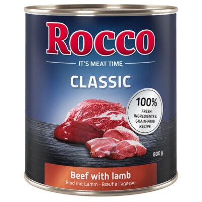 24x800g Rocco Classic nedves kutyatáp- Marha & bárány - Kisállat kiegészítők webáruház - állateledelek