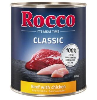 24x800g Rocco Classic nedves kutyatáp- Marha & csirke - Kisállat kiegészítők webáruház - állateledelek