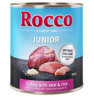 24x800g Rocco Junior nedves kutyatáp vegyesen: pulyka & borjúszív + csirkeszív - Kisállat kiegészítők webáruház - állateledelek