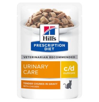 24x85g Hill's Prescription Diet c/d Multicare Urinary Care csirke macskatáp - Kisállat kiegészítők webáruház - állateledelek