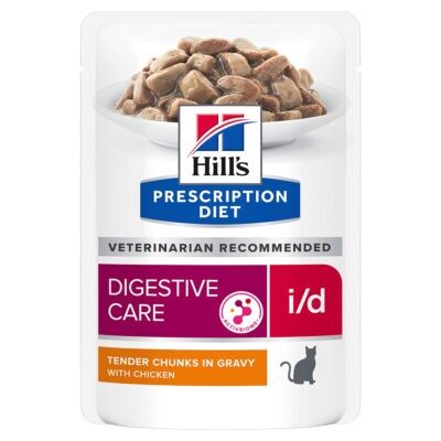 24x85g Hill's Prescription Diet i/d Digestive Care csirke macskatáp - Kisállat kiegészítők webáruház - állateledelek