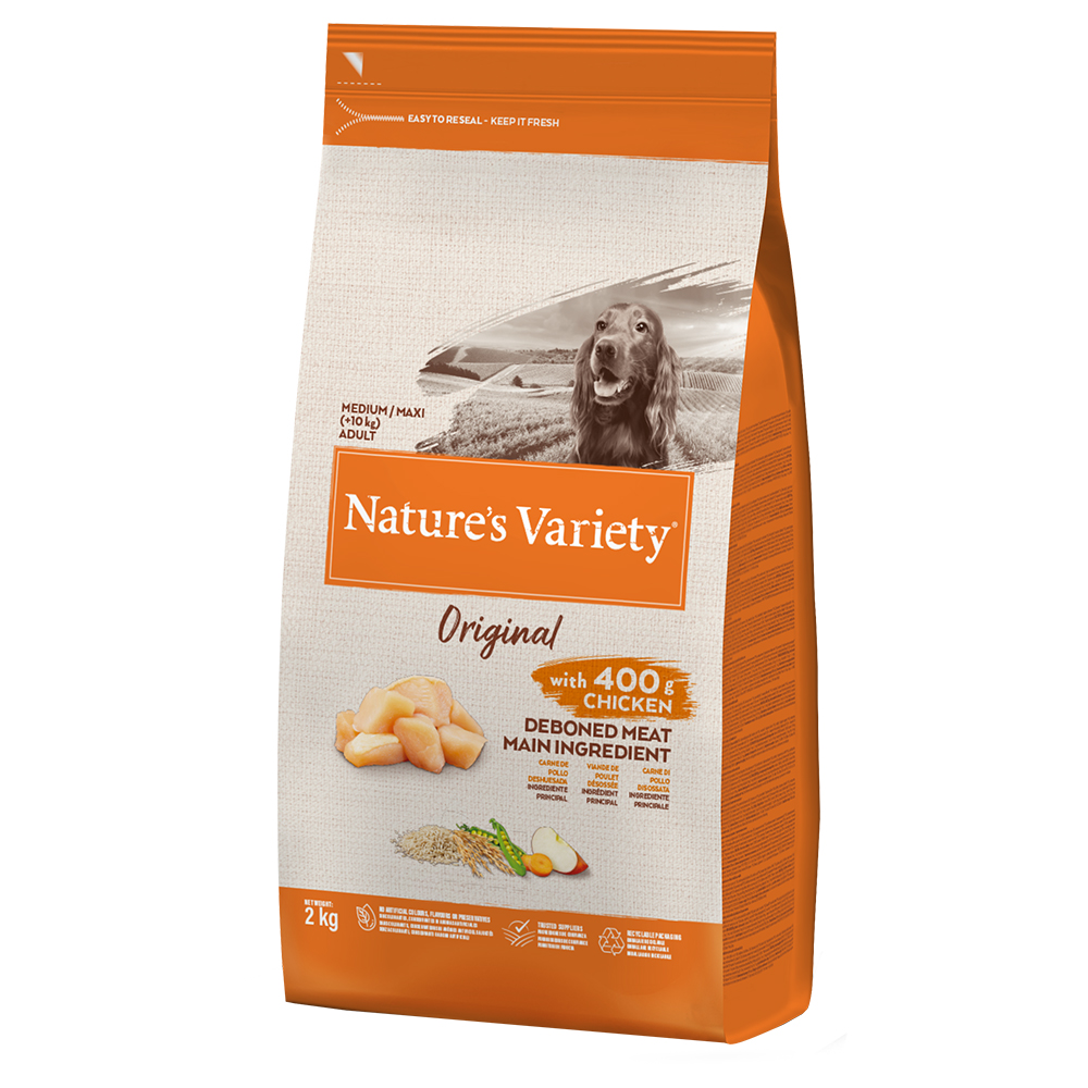 2kg  Nature's Variety Original Medium/Maxi Adult csirke száraz kutyatáp - Kisállat kiegészítők webáruház - állateledelek