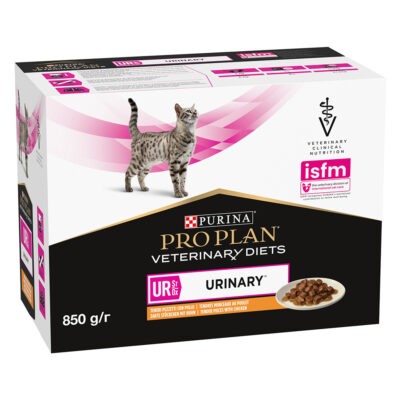 2x10x85g PURINA PRO PLAN Veterinary Diets Feline UR ST/OX - Urinary csirke nedves macskatáp - Kisállat kiegészítők webáruház - állateledelek
