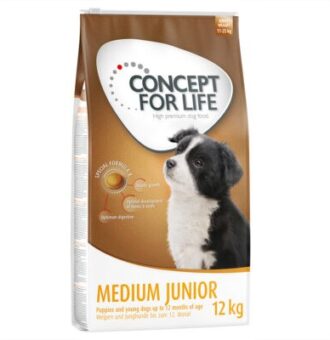 12kg Concept for Life Medium Junior száraz kutyatáp - Kisállat kiegészítők webáruház - állateledelek