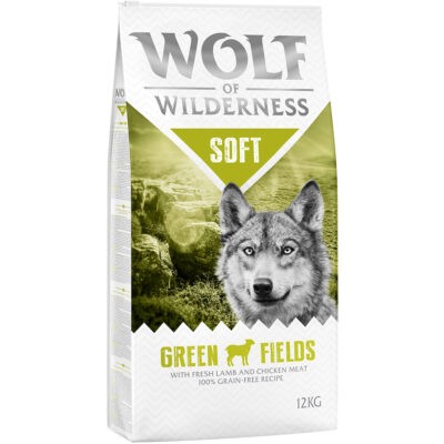 12kg Wolf of Wilderness 'Soft - Green Fields' - bárány száraz kutyatáp - Kisállat kiegészítők webáruház - állateledelek