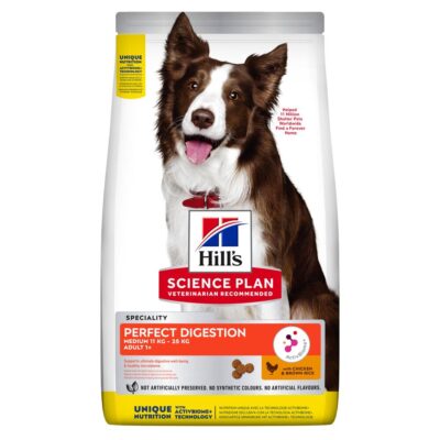 14kg Hill's Science Plan Adult Perfect Digestion Medium Breed száraz kutyatáp - Kisállat kiegészítők webáruház - állateledelek