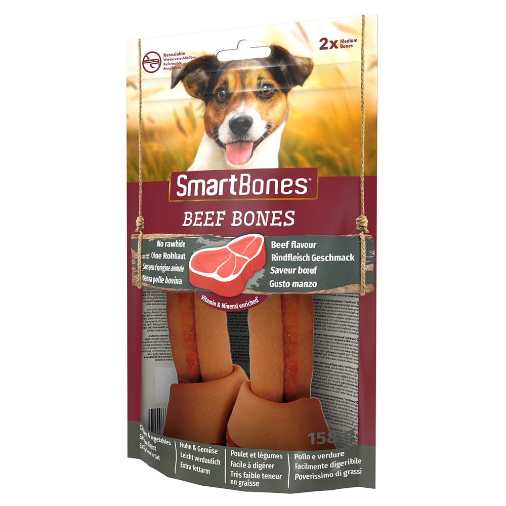 2x2db SmartBones kutyacsont jutalomfalat marhával nagy méretű kutyáknak - Kisállat kiegészítők webáruház - állateledelek