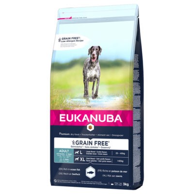2x3kg Eukanuba Grain Free Adult Large Dogs lazaccal száraz kutyatáp - Kisállat kiegészítők webáruház - állateledelek