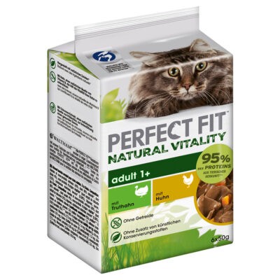 36x50g Perfect Fit Natural Vitality csirke & pulyka nedves macskatáp - Kisállat kiegészítők webáruház - állateledelek
