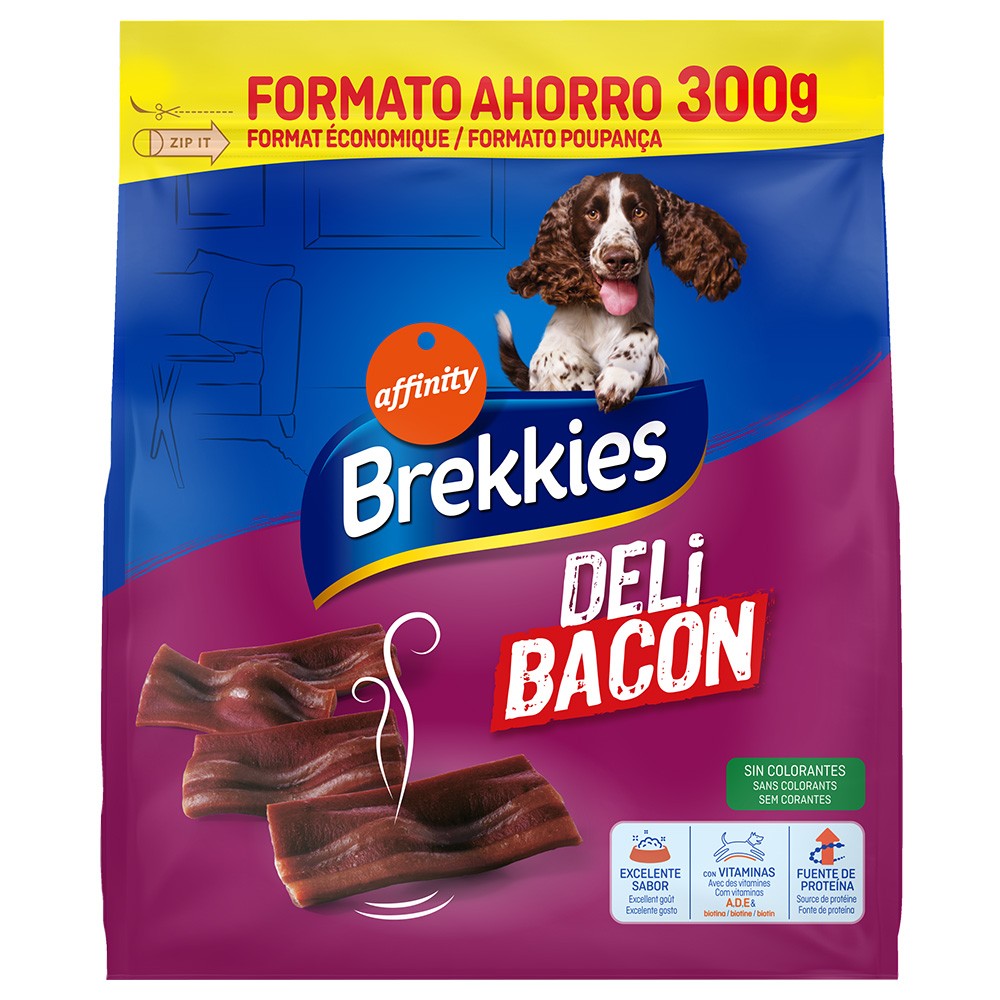 3x300g Brekkies Deli Bacon kutyasnack - Kisállat kiegészítők webáruház - állateledelek