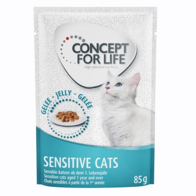 24x85g Concept for Life Sensitive Cats nedves macskatáp aszpikban - Kisállat kiegészítők webáruház - állateledelek