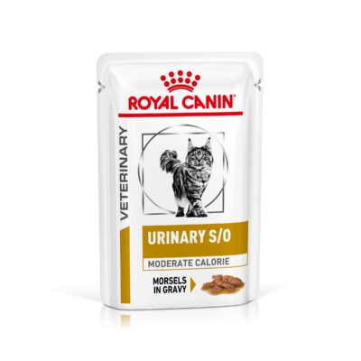 24x85g Royal Canin Veterinary Urinary S/O Moderate Calorie nedves macskatáp - Kisállat kiegészítők webáruház - állateledelek