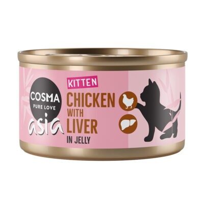 Cosma Asia Kitten aszpikban gazdaságos csomag 24 x 85 g - Csirke & csirkemáj - Kisállat kiegészítők webáruház - állateledelek