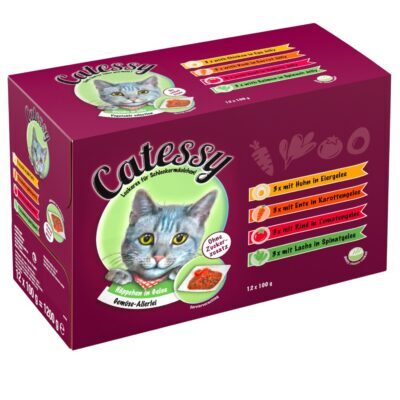 108x100g Jumbo Catessy falatok nedves macskatáp 12 különböző változattal - Kisállat kiegészítők webáruház - állateledelek