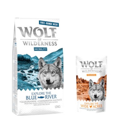 12 kg Wolf of Wilderness száraz kutyatáp + “Explore the Wide Acres” csirke 100 g kutyasnack ingyen! - "Explore The Blue River" Mobility - szabad tartású csirke & lazac - Kisállat kiegészítők webáruház - állateledelek