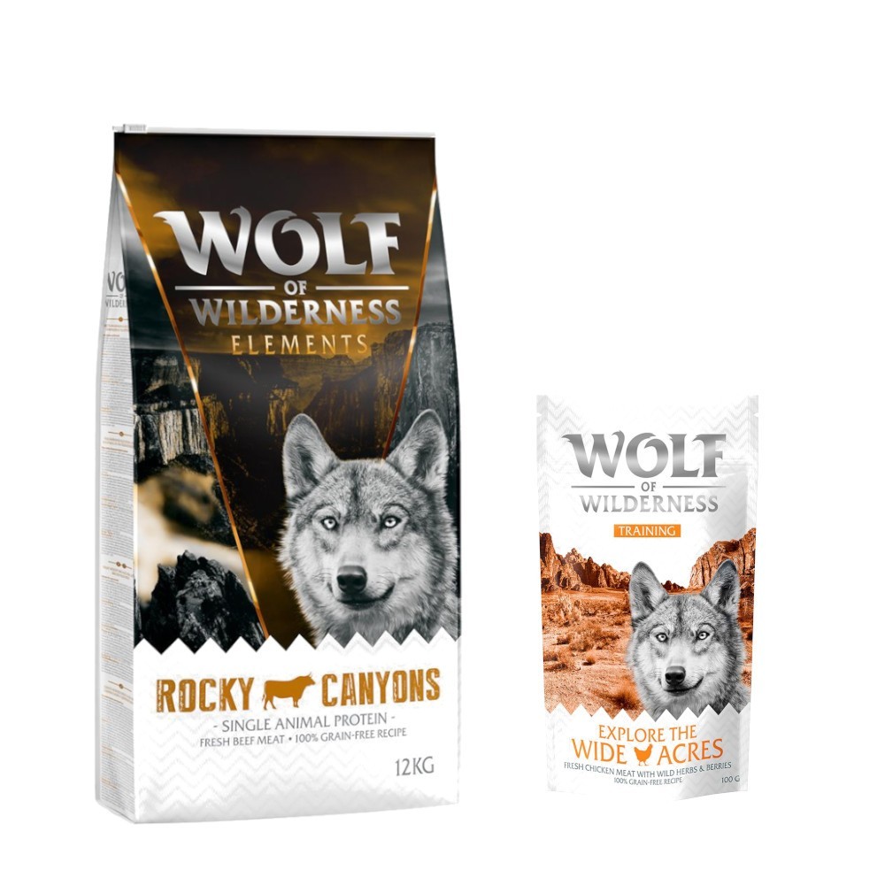 12 kg Wolf of Wilderness száraz kutyatáp + “Explore the Wide Acres” csirke 100 g kutyasnack ingyen! - "Rocky Canyons" - marha - Kisállat kiegészítők webáruház - állateledelek