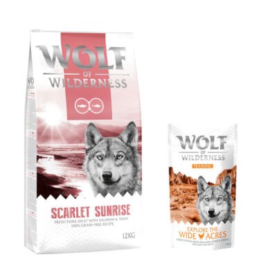 12 kg Wolf of Wilderness száraz kutyatáp + “Explore the Wide Acres” csirke 100 g kutyasnack ingyen! - "Scarlet Sunrise" - lazac & tonhal - Kisállat kiegészítők webáruház - állateledelek