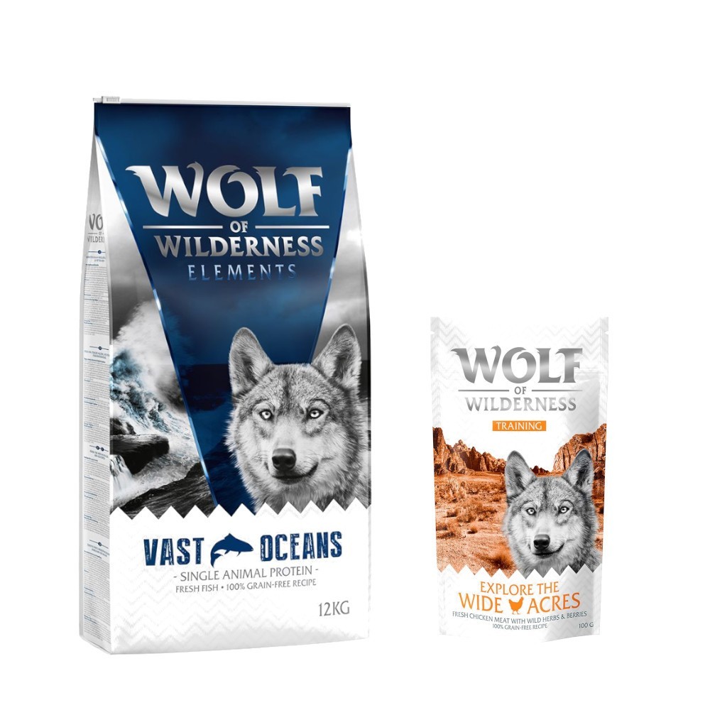 12 kg Wolf of Wilderness száraz kutyatáp + “Explore the Wide Acres” csirke 100 g kutyasnack ingyen! - "Vast Oceans" - hal - Kisállat kiegészítők webáruház - állateledelek