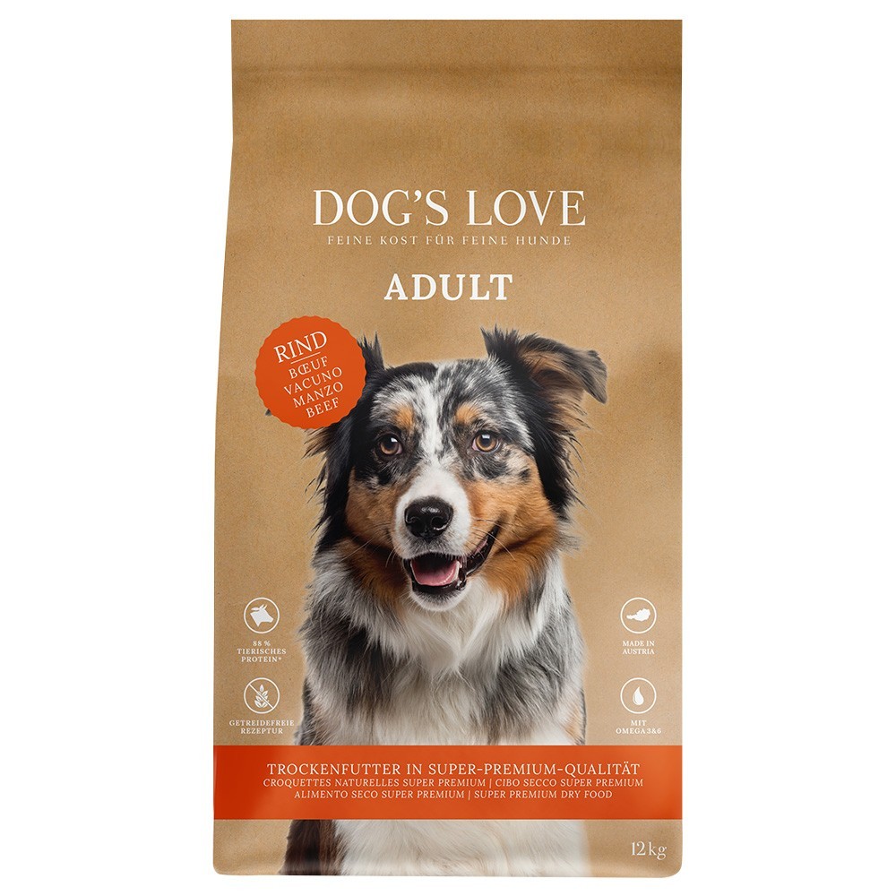 12kg Dog's Love Adult Marhahús száraz kutyatáp - Kisállat kiegészítők webáruház - állateledelek