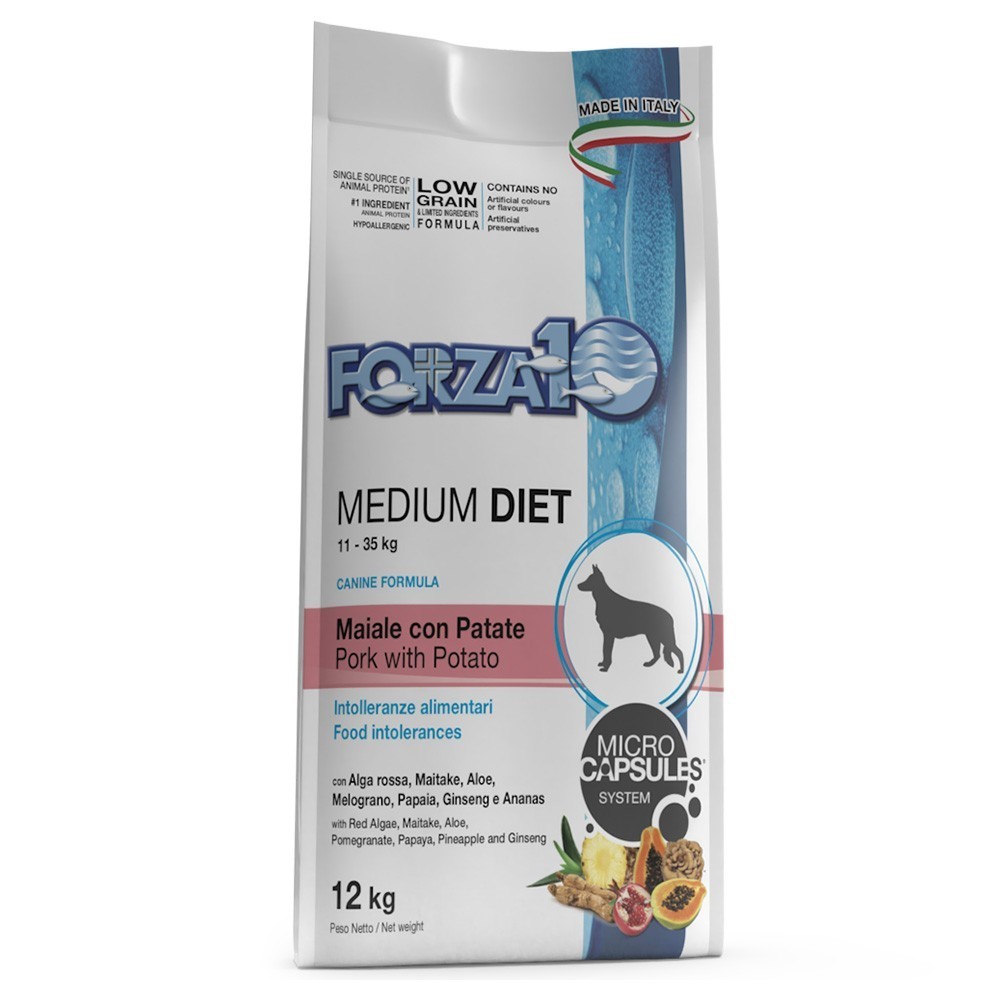 2x12kg Forza 10 Medium Diet Low Grain sertés száraz kutyatáp - Kisállat kiegészítők webáruház - állateledelek