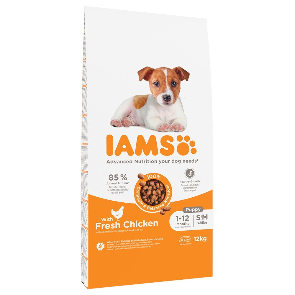 12kg IAMS Advanced Nutrition Puppy Small/Medium Breed száraz kutyatáp - Kisállat kiegészítők webáruház - állateledelek