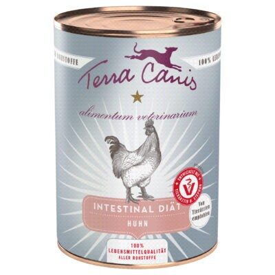 6x 400g Terra Canis Alimentum Veterinarium Intestinal Chicken nedves kutyatáp - Kisállat kiegészítők webáruház - állateledelek